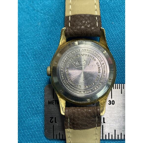 Brenko Swiss Incabloc Mens Watch 17 Jewels Gold Tone Vintage Mechanical Works! main image 7